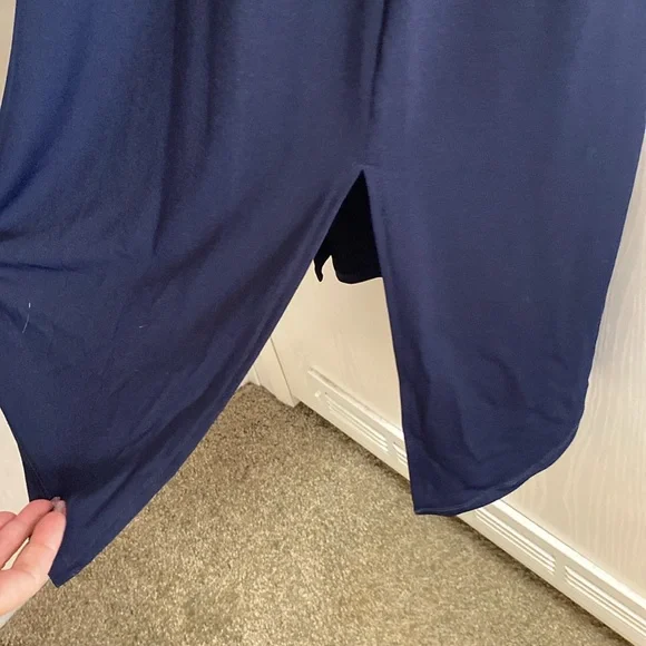 Glamour Deep Blue Asymmetrical Dress - Picture 8 of 10